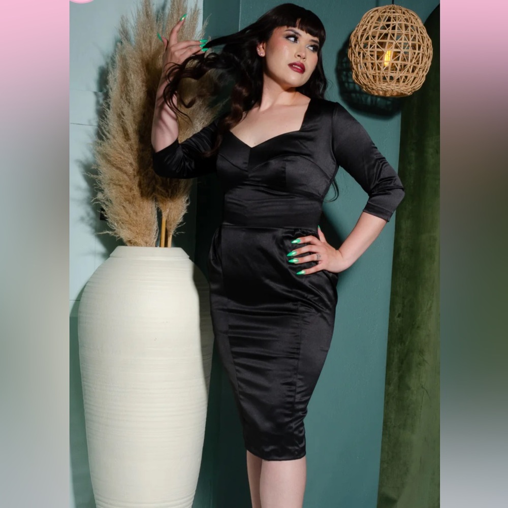 NWT pinup couture back satin dress